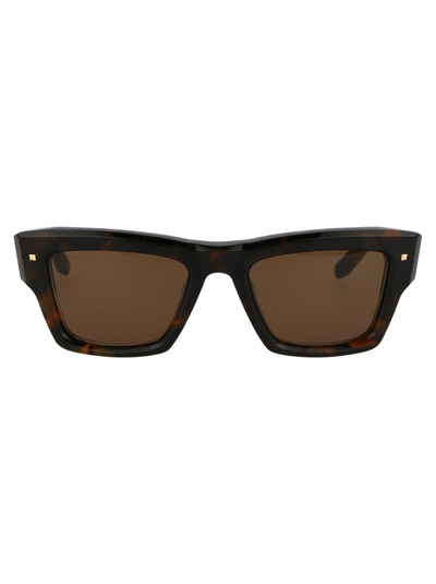 Shop Valentino Eyewear Square Frame Sunglasses In Multi