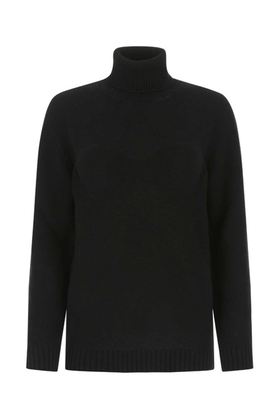 Shop Prada Turtleneck Long Sleeved Sweater In Black