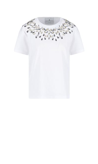 Shop Ermanno Scervino Crystals T-shirt