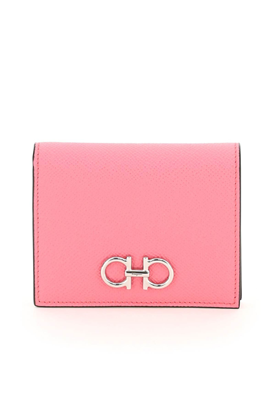 Shop Ferragamo Salvatore  Gancini Small Wallet In Pink