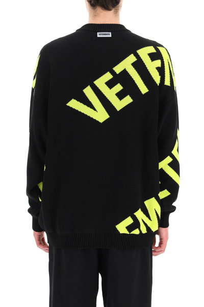 Shop Vetements Maxi Logo Sweater In Multicolor