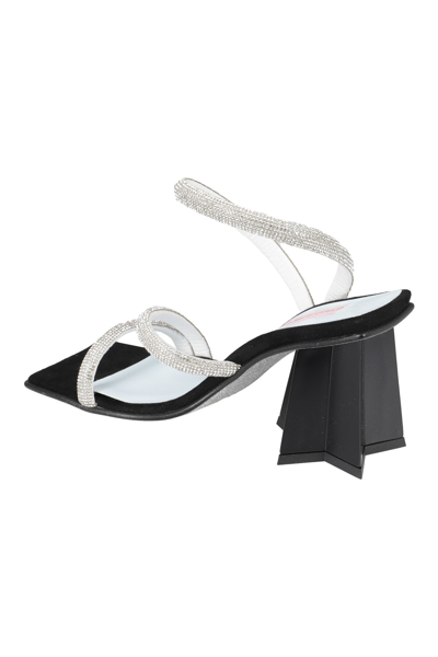 Shop Chiara Ferragni Cf Star Heel Sandal Strass In Black