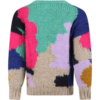 Shop Bobo Choses Multicolor Sweater For Kids With Logo