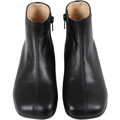 Shop Mm6 Maison Margiela Black Boots For Girl