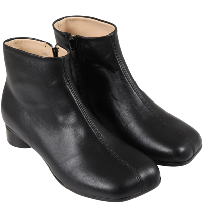 Shop Mm6 Maison Margiela Black Boots For Girl