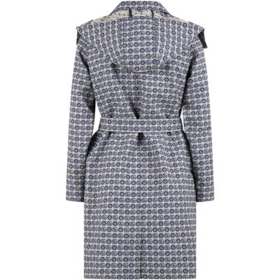 Shop Gucci Blue Coat For Girl With Iconic Gg