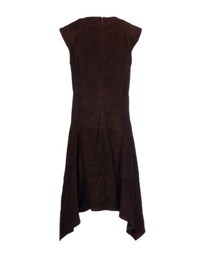 Shop Trussardi Knee-length Dress In Cocoa