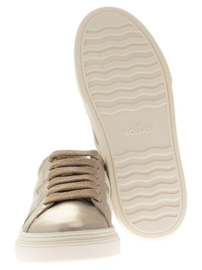 Shop Hogan J340 - Sneakers In Pink/gold