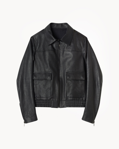 Shop Nili Lotan Max Leather Jacket In Black