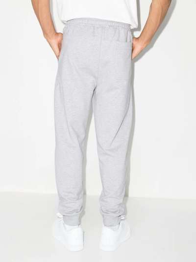 Helmut Lang Grey Logo Print Tapered Track Pants In 灰色