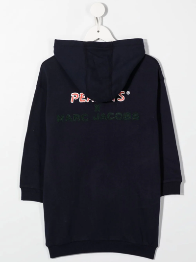 Marc Jacobs Peanuts Graphic-print Hooded Dress In Blue