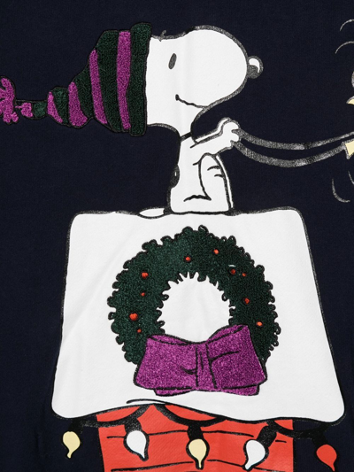 Marc Jacobs Peanuts Graphic-print Hooded Dress In Blue
