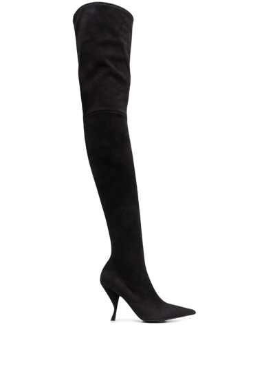 Shop Sergio Rossi Halima Thigh-high Boots In Black