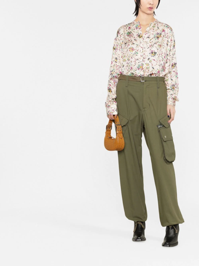 Isabel Marant Étoile Catchell Floral Print Button-up Blouse In Neutrals