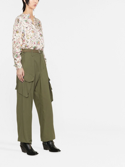 Isabel Marant Étoile Catchell Floral Print Button-up Blouse In Neutrals