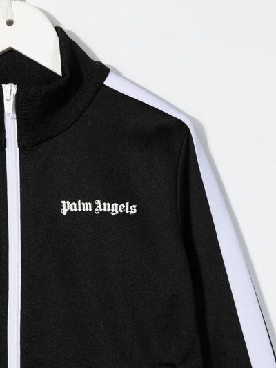 Shop Palm Angels Logo-print Track Jacket In 黑色
