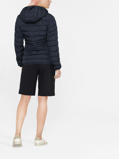 Ea7 Logo-print Padded Jacket In Blue