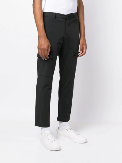 Shop Pt Torino Cropped Cargo-fit Trousers In 黑色