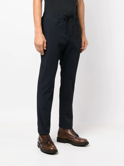 Pt Torino Drawstring-waist Tapered Trousers In Blue