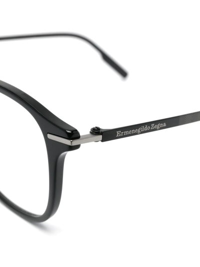 Ermenegildo Zegna Round-frame Glasses In Black