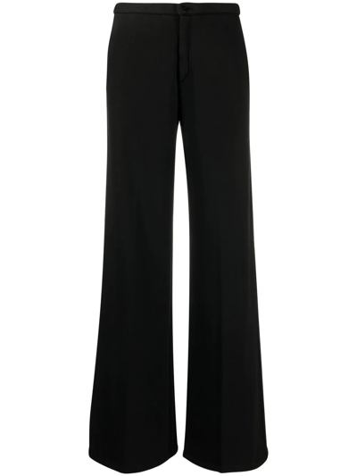 Shop Forte Forte High-rise Wide-leg Trousers In Black