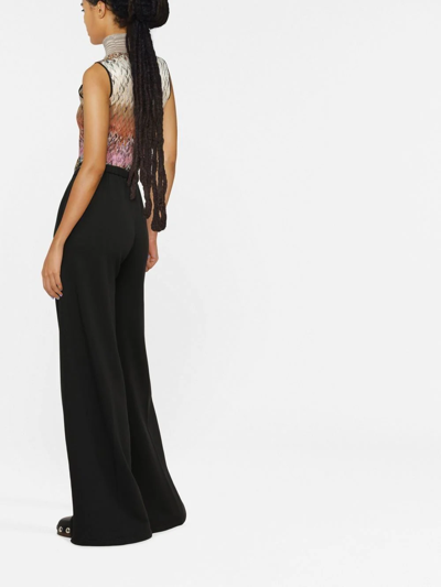 Shop Forte Forte High-rise Wide-leg Trousers In Black