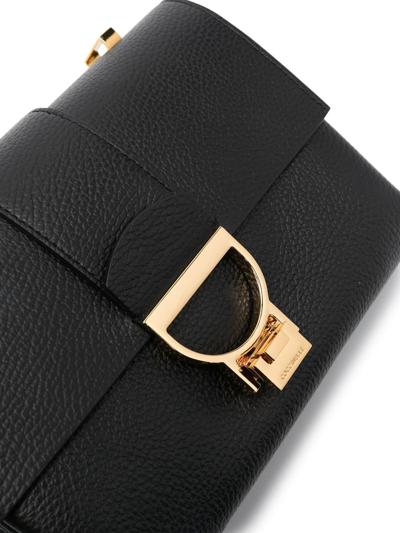 Coccinelle Arlettis Pebbled-leather Satchel In 黑色