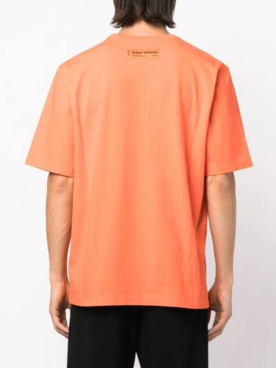 Shop Heron Preston Logo-print T-shirt In 橘色