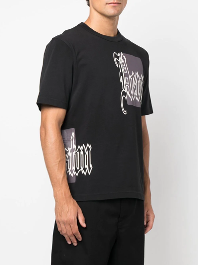 Shop Heron Preston Gothic Colour-block T-shirt In 黑色