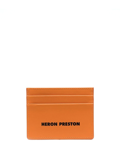 Shop Heron Preston Tape Detail Cardholder In 橘色