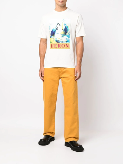 Shop Heron Preston Bird Logo-print T-shirt In 白色