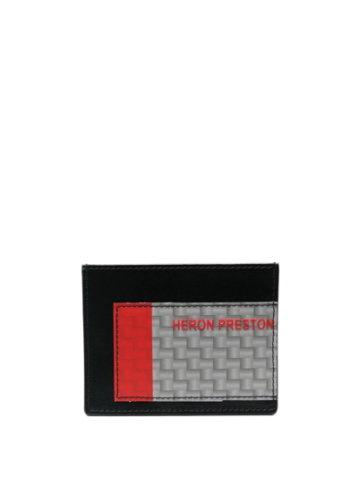 Shop Heron Preston Tape Detail Cardholder In 黑色