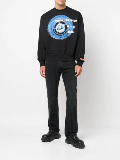 Shop Heron Preston Off Road Print Sweatshirt In 黑色