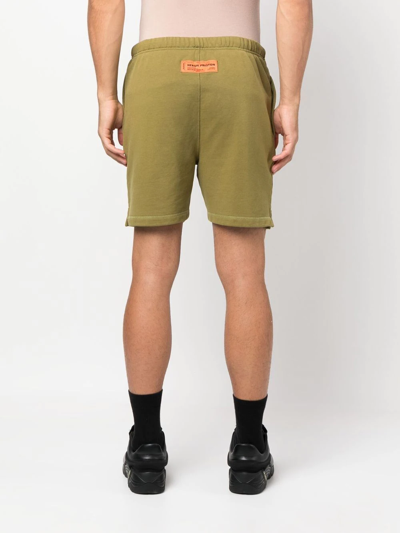 Shop Heron Preston Logo-patch Track Shorts In 绿色