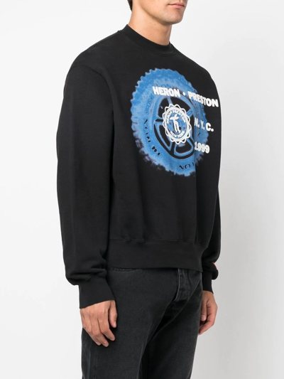 Shop Heron Preston Off Road Print Sweatshirt In 黑色