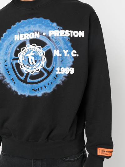 Shop Heron Preston Off Road Print Sweatshirt In 黑色