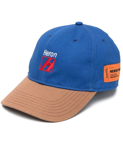 Shop Heron Preston Logo-patch Cap In 蓝色