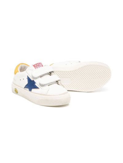 Shop Golden Goose Leather Star-patch Detail Sneakers In 白色