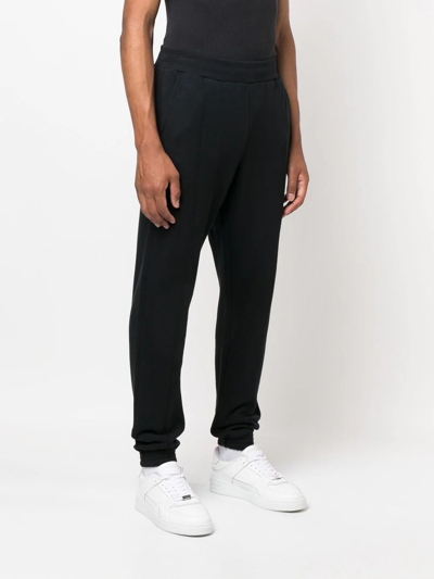 Shop Ps By Paul Smith 'happy' Logo-embroidered Track Pants In 黑色