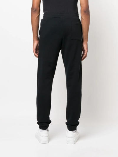 Shop Ps By Paul Smith 'happy' Logo-embroidered Track Pants In 黑色