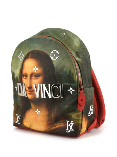 Pre-owned Louis Vuitton 2017  Jeff Koons Mona Lisa Backpack In 绿色