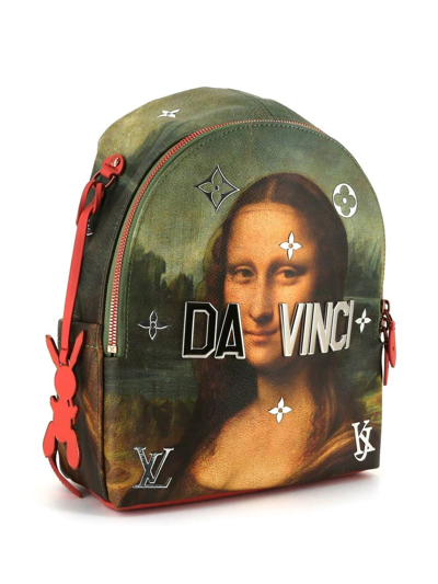 Pre-owned Louis Vuitton 2017 Jeff Koons Mona Lisa Backpack In 绿色