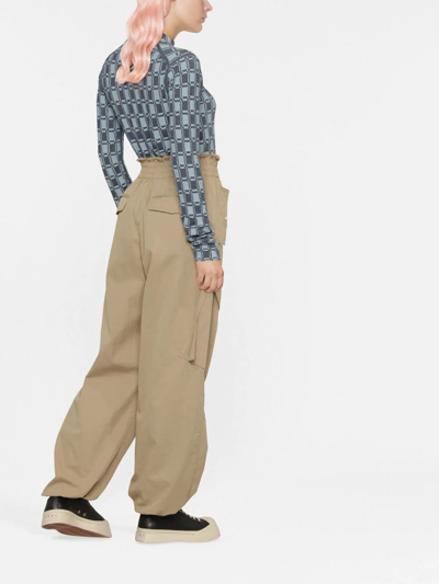 Shop Kenzo Geometric-print Long-sleeve Jumper In 蓝色