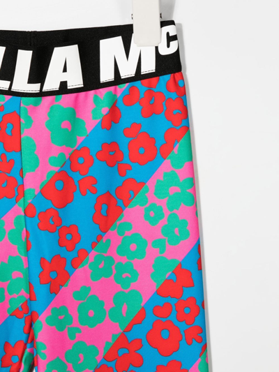 Shop Stella Mccartney Floral-print Leggings In 粉色