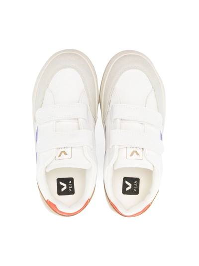 Shop Veja V-12 Touch-strap Sneakers In 白色