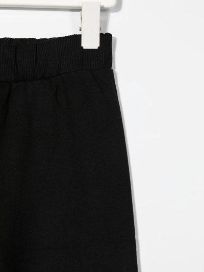 Shop Versace Logo-print Cotton Track Pants In 黑色