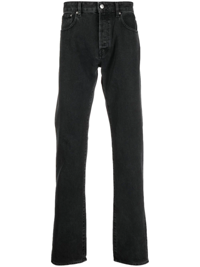 Shop Kenzo Bara Slim-cut Jeans In 黑色