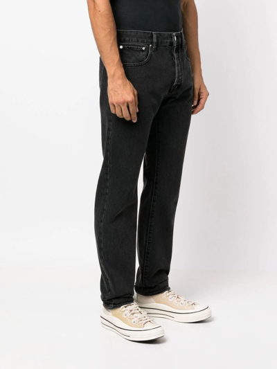 Shop Kenzo Bara Slim-cut Jeans In 黑色