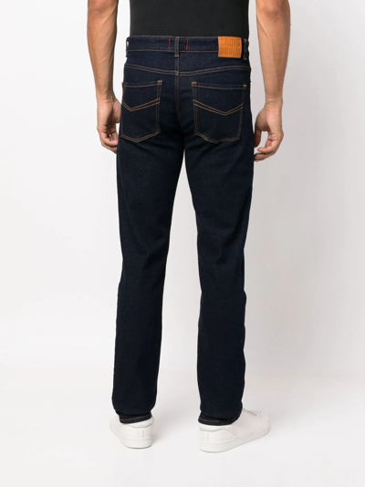 Zadig & Voltaire Steeve Cotton Stretch Velvet Corduroy Slim Fit Pants In 蓝色