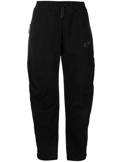 Shop Mcq By Alexander Mcqueen Cargo-pocket Cotton Track Pants In 黑色